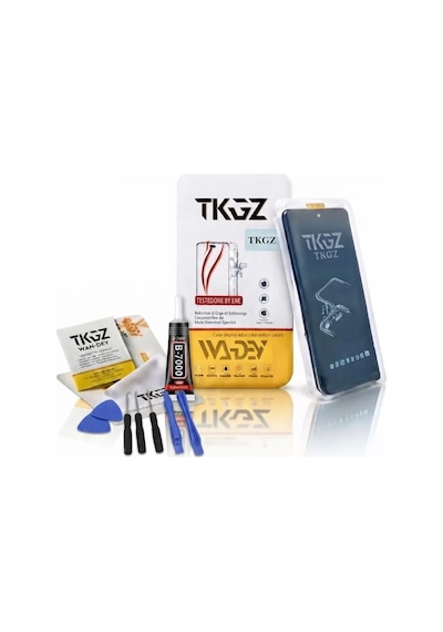 Tkgz - Samsung Galaxy M12 - Sm-m127 Uyumlu Lcd Ekran Dokunmatik Wandey Servis Lcd + B-7000 + Tamir Kiti