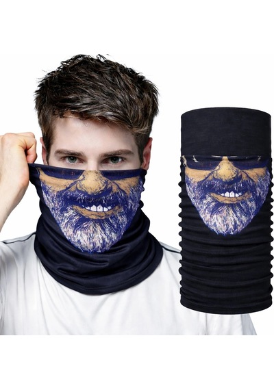 Erturkstore Sakallı Yüz Desenli Baf Buff Çok Amaçlı Boyunluk Maske 1 No Çok Renkli