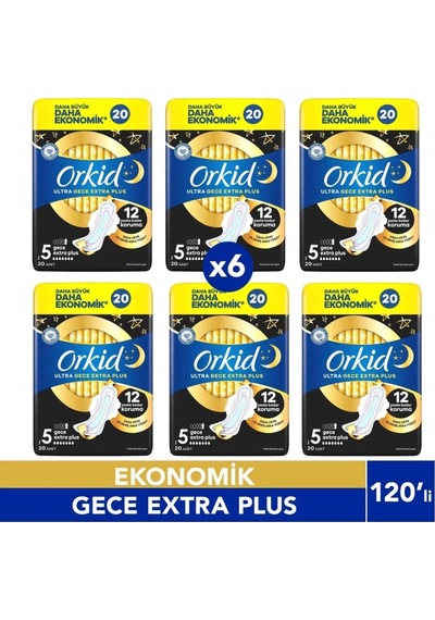 Ultra Extra 4'lü Gece Extra Plus 20'li X6 Adet