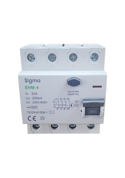 4X50A 300Ma Kaçak Akım Rölesi Sigma