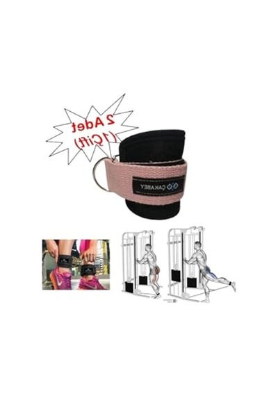 Pembe Renkli Ankle Straps Bilek Ağırlık Kemeri Ve Cable Kickback Aparatı Açık Kırmızı