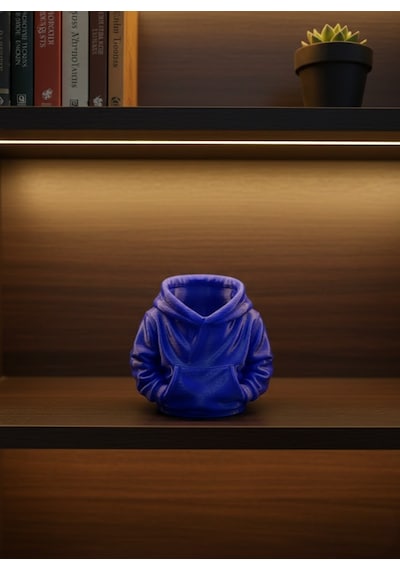 Dekoratif Lacivert Hoodie Kalemlik 10x10 Cm