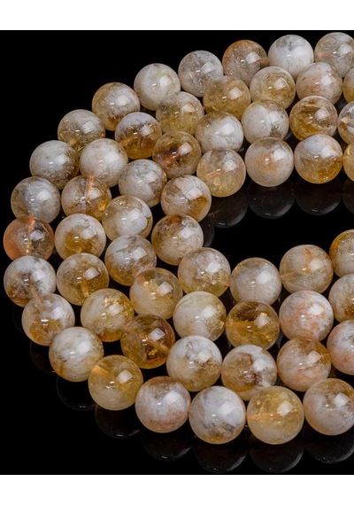 10 MM Sitrin Taşı Dizi A Siyah