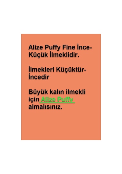 Puffy Fine 532 1 Adet El Örgü Ipliği Küçük Ilmek Tekli - 100 Gr. 14.5mt. Parmak Ipi, Battaniye Ipi