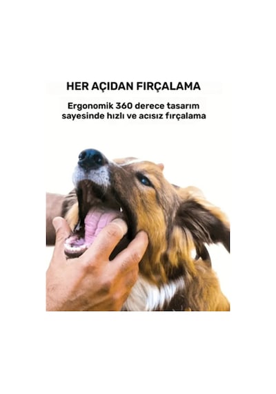 1 Adet - Süper Yumuşak Köpek Ve Kedi Parmak Diş Fırçası Yavru Köpekler Ve Küçük Evcil Hayvanlar İç