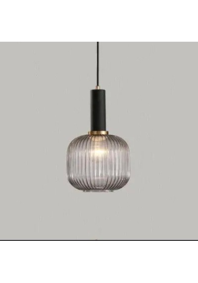 Rsylight Rustik Dekoratif Metal Modern Eskitme Opal Beyaz Camlı Tekli Avize Siyah
