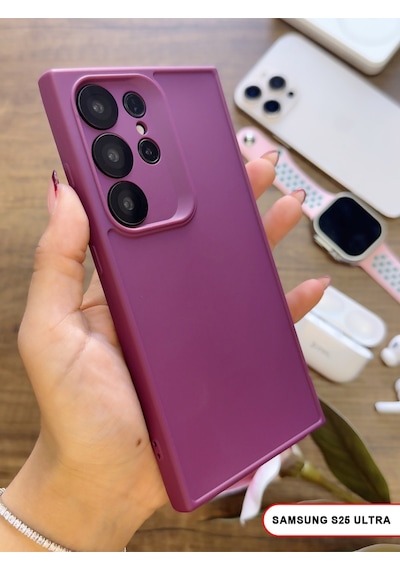Samsung Galaxy S25 Ultra Uyumlu Kamera Korumalı Darbeye Dayanıklı Renk Atmayan Keep Silikon Kılıf Mor