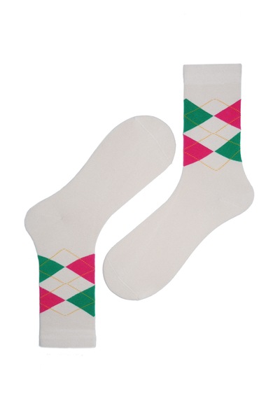 The Socks Company 3'lü Desenli Kadın Çorap Set 23kdcr176p Çok Renkli