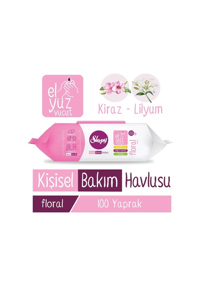 Floral Kişisel Bakım Havlusu 100 Yaprak 1000'li Set