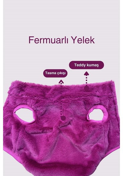 Köpek Kıyafeti - Fermuarlı Rabbit Köpek Ceketi