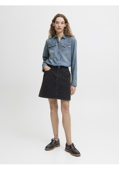 Jack & Jones Kadin Denim Mini Etek - Mia - 12283032 Brown Denim