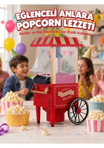 Mey İthalat Sıcak Hava Teknolojili Yapışmaz Popcorn Makinesi