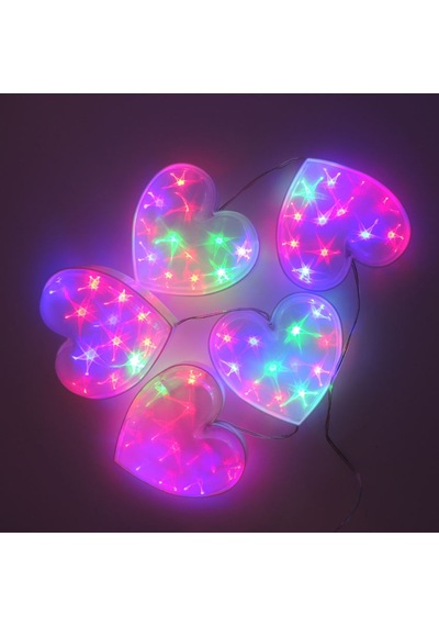Sunlight Rgb Kalp Sarkıt 5'Li Set Ledli Aydınlatma 2M Animasyonlu