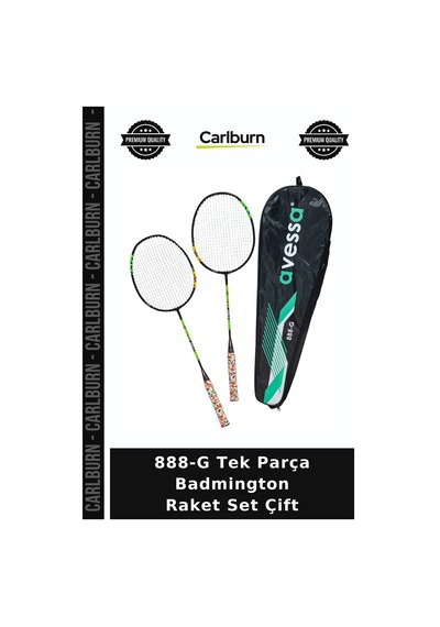 Premium 888-g Tek Parça Badmington Raket Set Çift Hobi Bahçe Çiftli