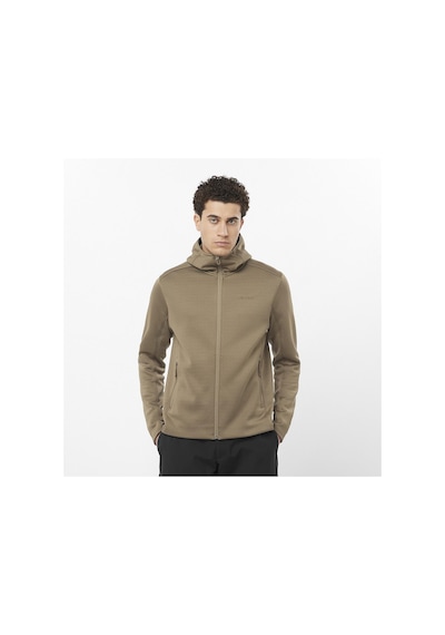 Salomon Outlıne Warm Erkek Kapüşonlu Polar Shıtake Lc2293400 Kahverengi
