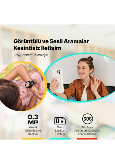 Ttec 2KSW02 Kidi GPS 4G Sim Kartlı Akıllı Çocuk Saati