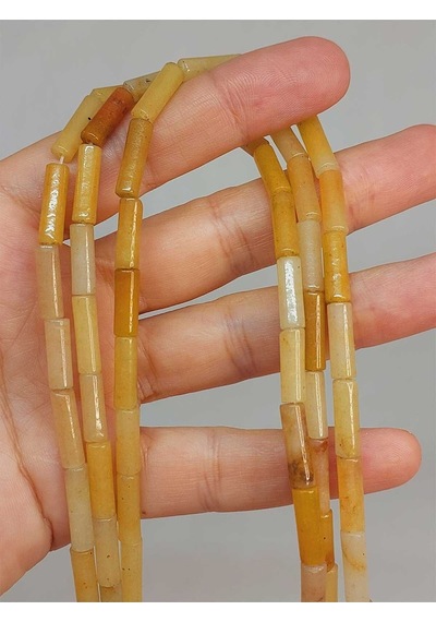 Bileklik Boy Akik Taşı Silindir Kesim 4x12.5mm Yarım Dizi 49362 18cm Uzunluğundadır Çok Renkli