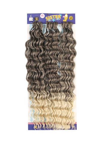 Sister Afro Dalgası Saç - Kahve / Platin Ombreli 4-613