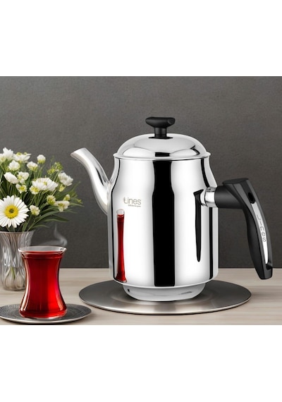 Rossel Premium Lines Kahveci Çelik Demlik No:3 Siyah