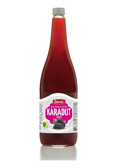 Doğal Karadut Şerbeti 1 Litre Cam Şişe