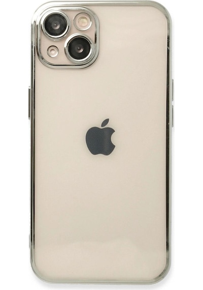 Apple, Uyumlu iPhone 14 Kılıf Razer Lensli Silikon - Gümüş