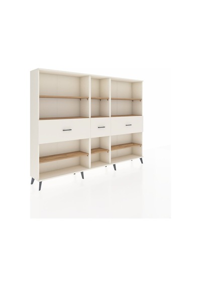 Arges Dolap 9 Raflı 3 Çekmeceli 220x30x163 Aytaşı-çam/aytaşı Atlas Çam/aytası - Aytası