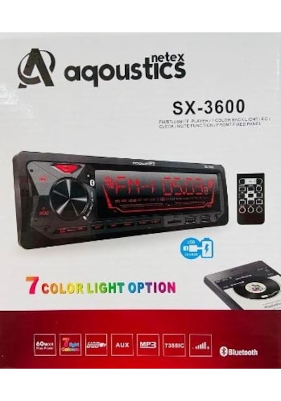 Aqoutics Sx 3600 Bt 7 Renk Bluetooth Oto Teyp