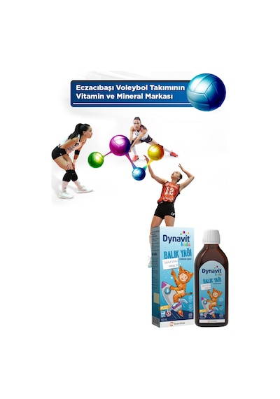 Dynavit Kids Balık Yağı 150 Ml - Çocuklar İçin 1300mg Balık Yağı, Omega-3, Epa, Dha - Portakal Aromalı