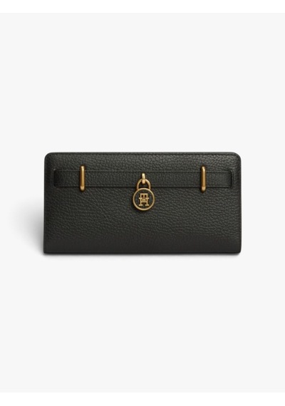 Tommy Hilfiger Amerıcan Icon Long Bıfold Wallet Kadın Siyah Cüzdan - Aw0aw18944