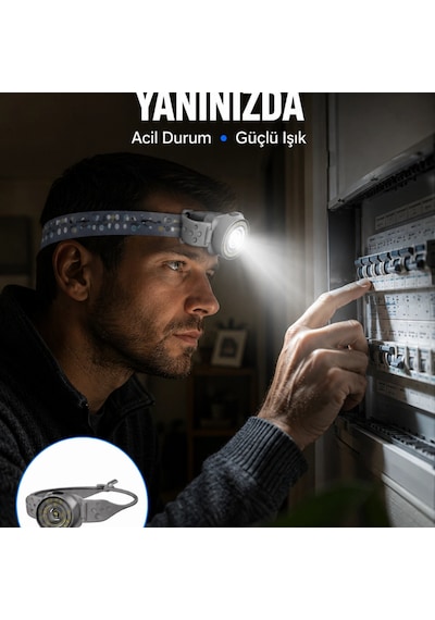 Ayarlanabilir Baş Bantlı Led Kafa Lambası Çok Amaçlı Aydınlatma Çözümü Çok Renkli