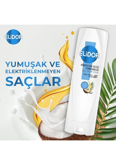 Elidor Saç Bakım Kremi Hindistan Cevizi Yumuşaklığı 350 Ml
