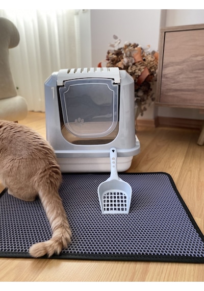 World Of Pets Flip Standart Kedi Tuvaleti Ve Elekli Kedi Tuvalet Önü Kum Paspası