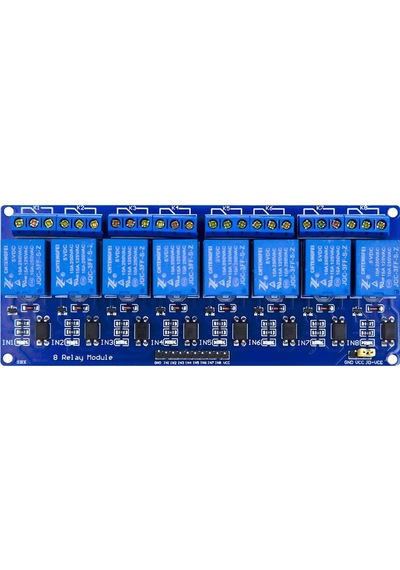 Tls Robotik 8 Kanal 5V DC Düşük Seviye Optokuplör Röle Modülü