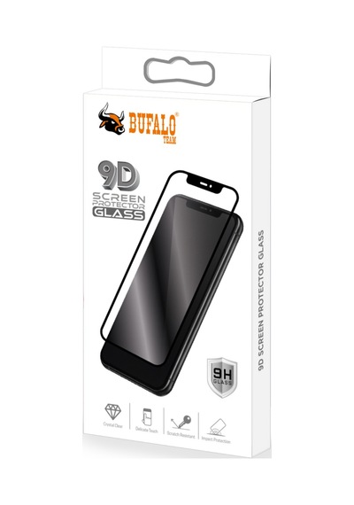 Bufalo Apple Uyumlu   iPhone 14 Plus Ekran Koruyucu 9d Temperli Cam - Siyah