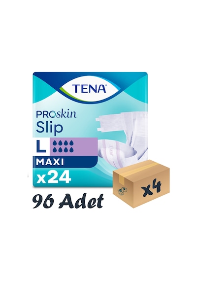 Tena Slip Maxi 8 Damla Bel Bantlı Hasta Bezi Büyük Boy L 4 x 24 Adet
