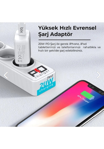 Bix Bx-cl20ta 20w Pd Hızlı Şarj Adaptörü 3a Usb-c'den Lightning K
