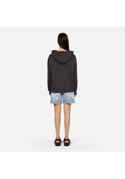 The Kooples Kadın Baskılı Kapüşonlu Gri Hoodie