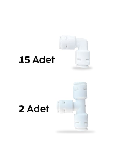 15 L + 2 T Quick Dirsek Su Arıtma Cihazları Filtreleri İle Uyumlu