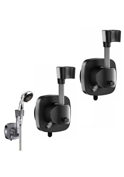Microcase Vakumla Yapışan Duş Başlığı Tutucu Duş Askısı 2 Adet Al5445 Gri