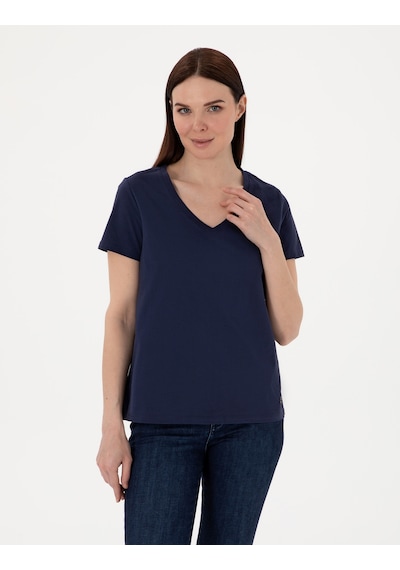 Pierre Cardin Kadın Lacivert Tişört Basic 50305749-vr033 Lacivert