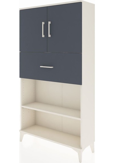 Arges Dolap 3 Raflı Tek Çekmeceli 2 Kapaklı 88x30x163 Aytaşı-... Aytaşı