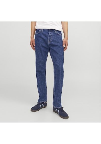Jack & Jones Erkek Relaxed Fit Yüksek Bel Jean - Chris - 12258101 Blue Denim