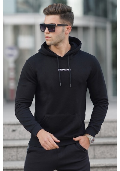Madmext Madmext Siyah Baskılı Sweatshirt 5306-siyah Siyah