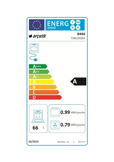 Arçelik 8440 Ocaklı Fırın Beyaz