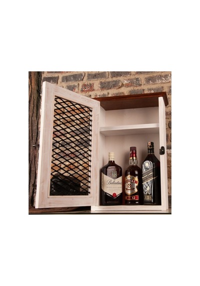 El Yapımı Metal Izgara Kapılı Desenli Ahşap İçki Viski Dolabı Beyaz - 684241734 Beyaz El Yapımı Metal Izgara Kapılı Desenli Ahşap İçki Viski Dolabı Beyaz - 684241734 Beyaz