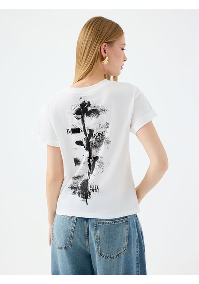LOFT Slim Fit Kadın Tshirt K.kol Lf2040249 Q1.v1 Beyaz