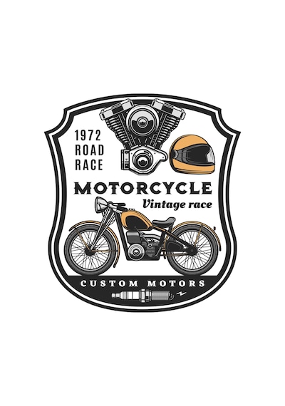 Paybuy 1972 Yol Yarışı Motorsiklet Baskılı Erkek Tişört