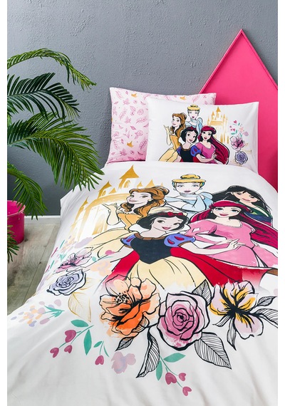Özdilek Princess Rose Tek Kişilik Disney Lisanslı Lastikli Fitted