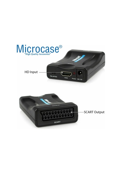 Microcase Hdmı To Scart Dönüştürücü Adaptör Siyah - Al2620