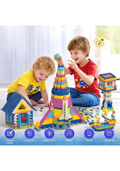 Yaratıcı Modüler Yapı Blokları Tak Çıkar Eğitici Oyuncak 300 Parça 3+ Yaş